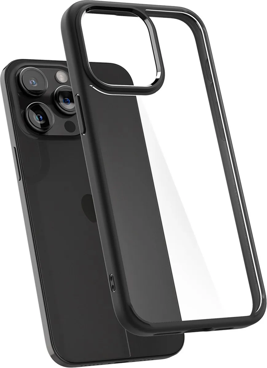 Spigen Ultra Hybrid Hoesje ACS06713 - iPhone 15 Pro - Matte zwart - afbeelding 6 van 6