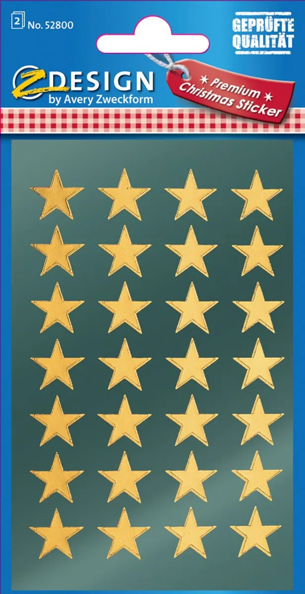 Avery Design Kerststerrenstickers Goud
