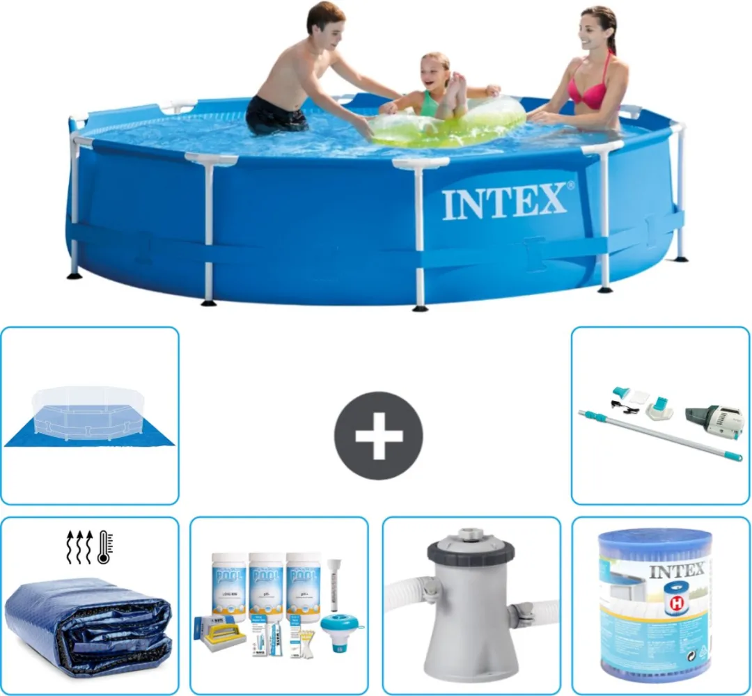 Intex 28200NP-Blauw Rond Frame Zwembad 305x76cm
