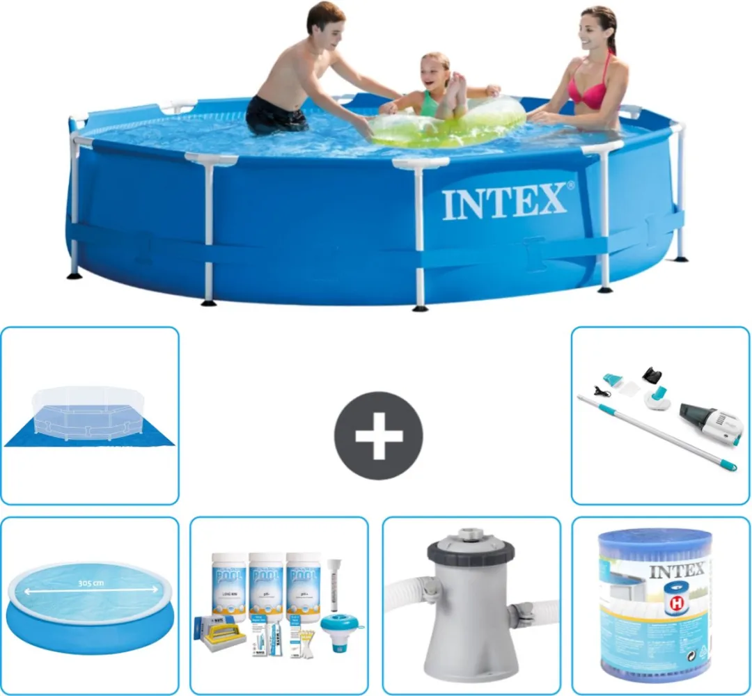 Intex 28200NP-Blauw Rond Frame Zwembad 305x76cm - Blauw - afbeelding 3 van 6