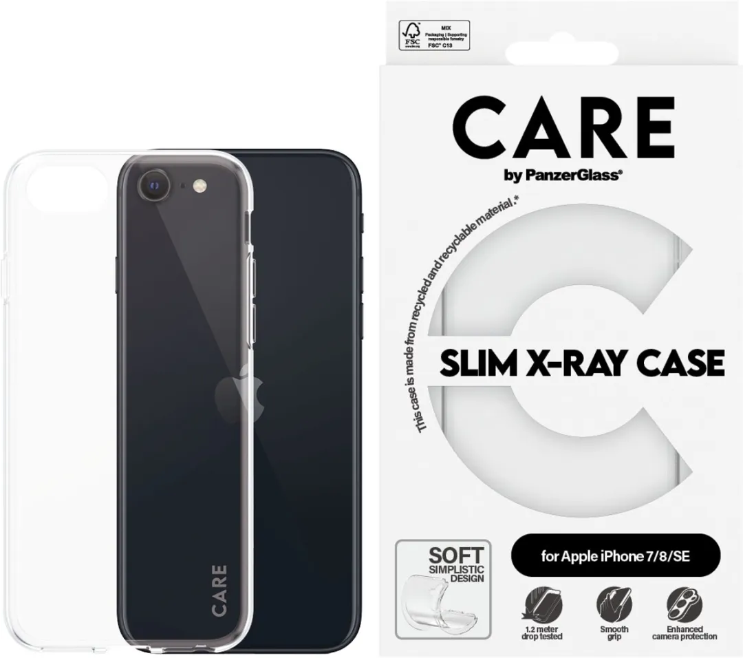PanzerGlass CARE X-Ray Case iPhone 7/8/SE 1983 - Transparant