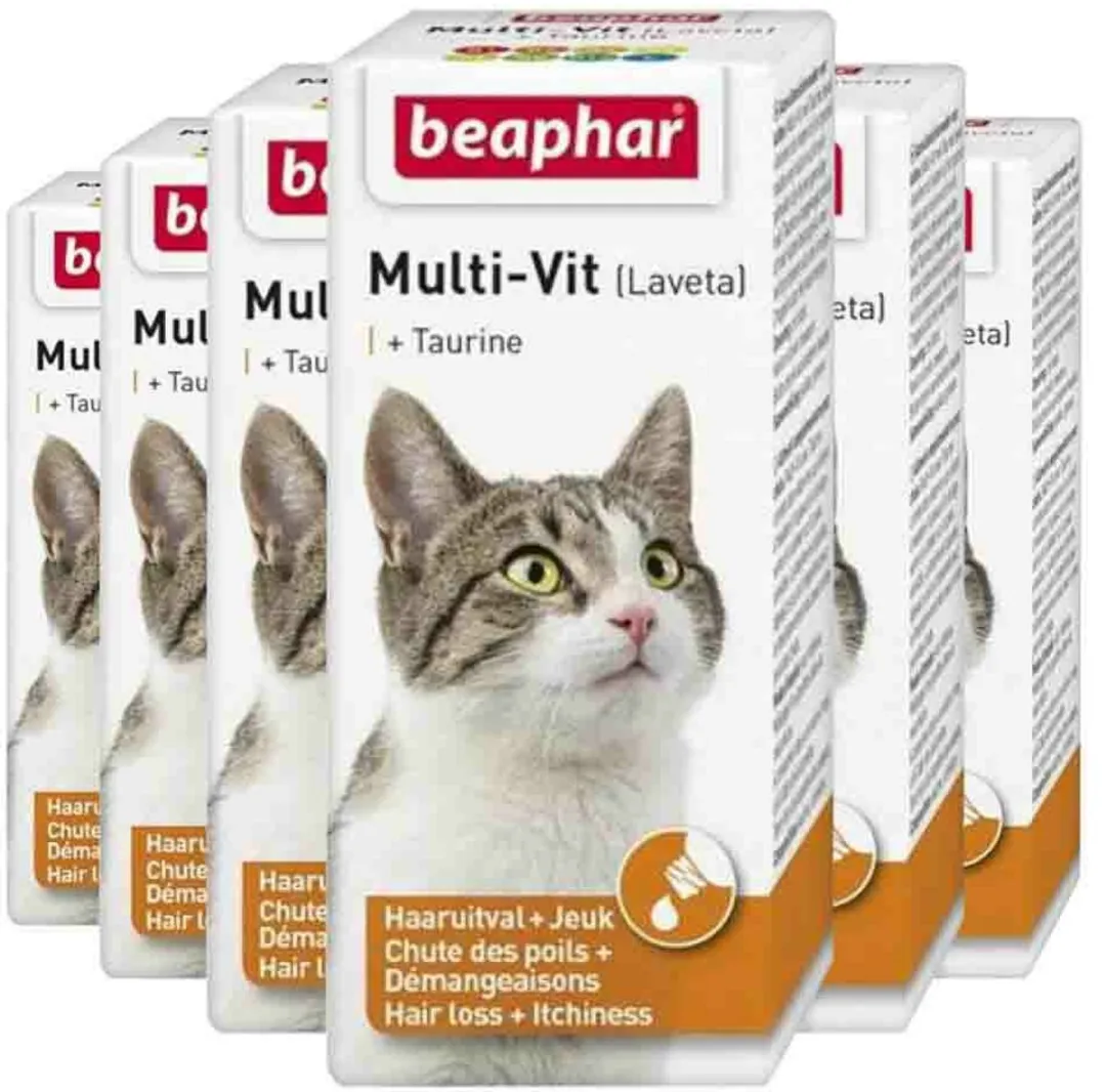 Beaphar Lavita Kat Voedingssupplement Huid & Vacht - 6x20ml