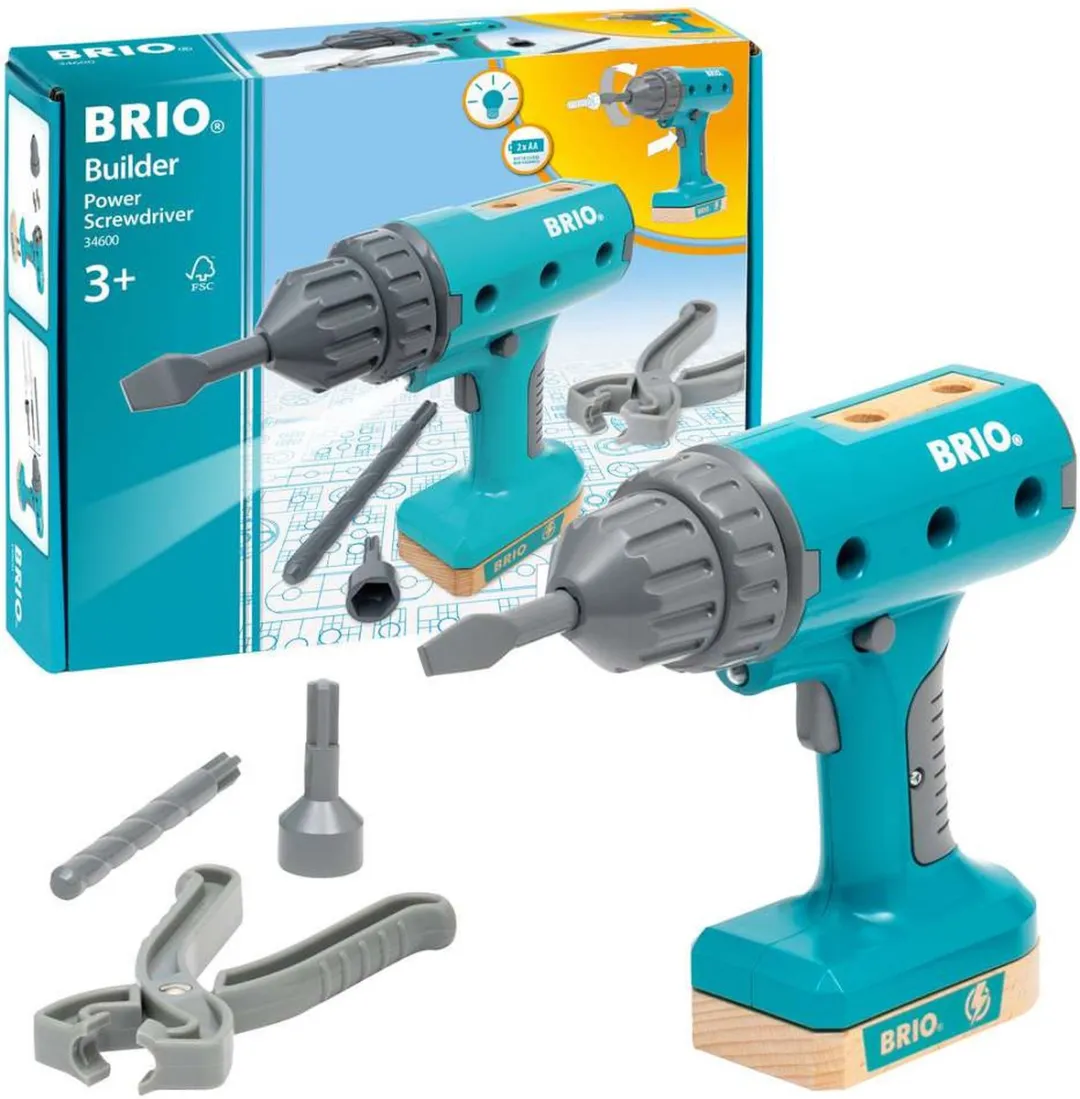 BRIO Builder 34600 Elektrische Schroevendraaier - 13 Stuks Meerkleurig