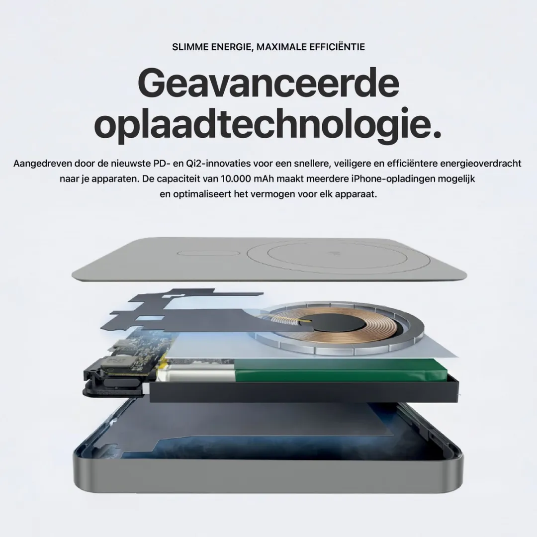 Decoded Slim Mag Powerbank 10.000mAh - Rosé Goud