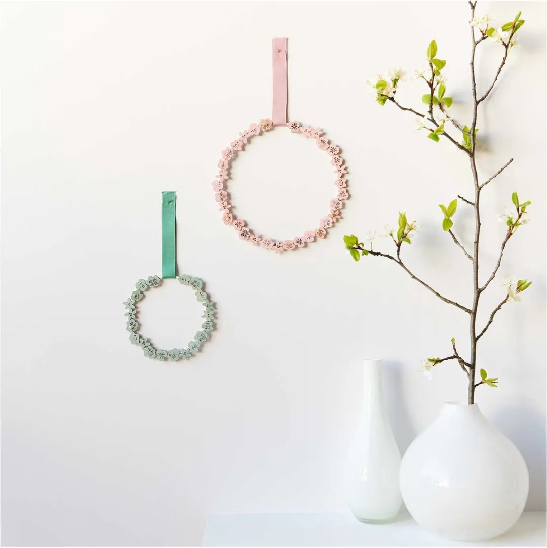 Rico Design Houten Strooigoed Bloem Roze - 48 Stuks