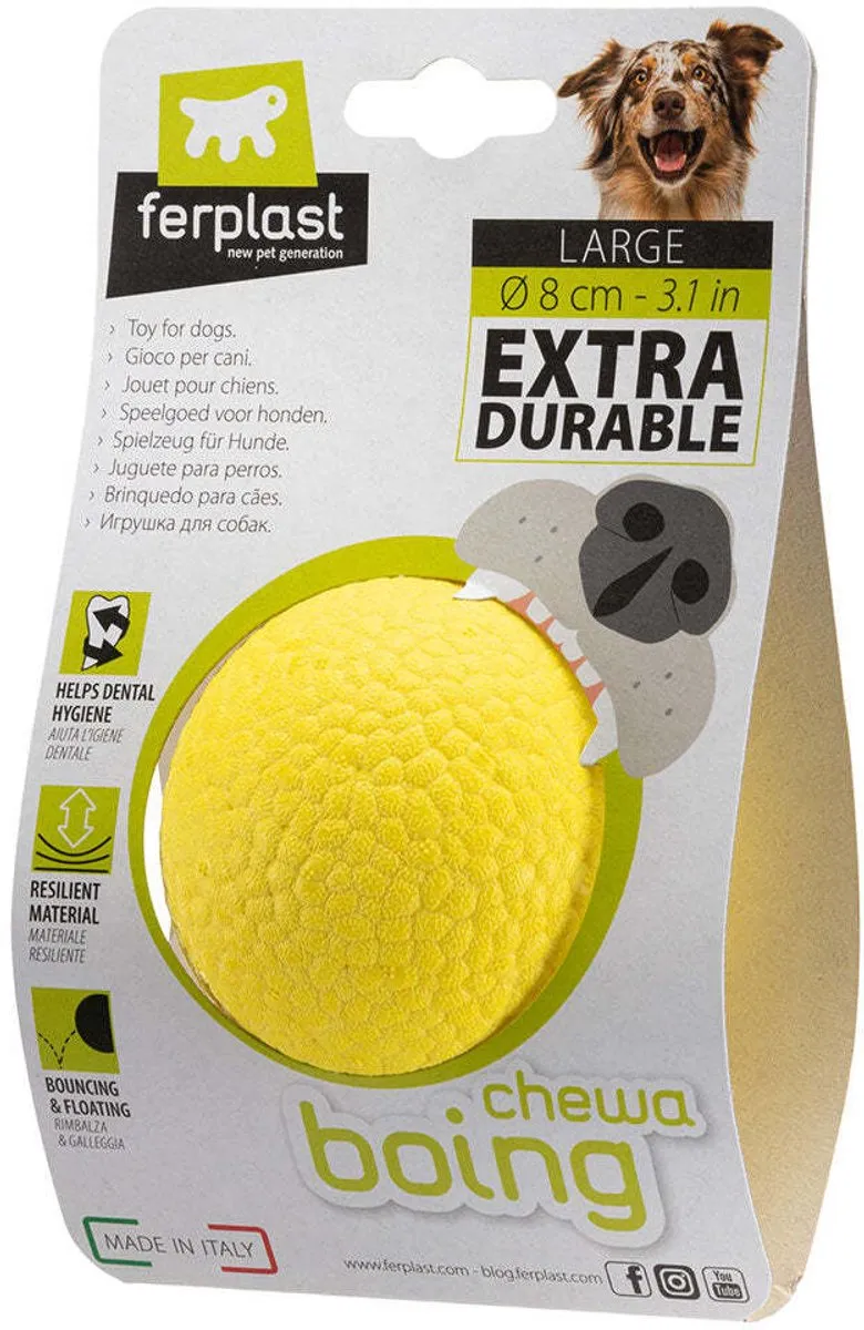 Ferplast Chewa Boing Hondenbal - Geel - afbeelding 3 van 3