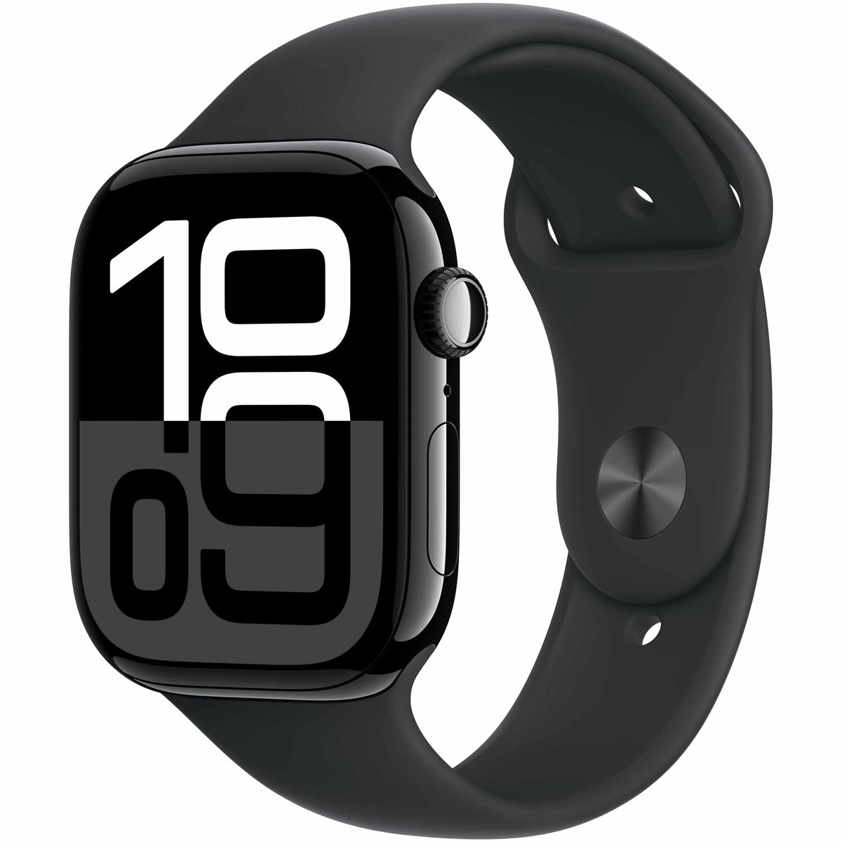 Apple Watch Series 10 - Wifi + 4G - 46mm - Zwarte Aluminium Case met Zwart Sportbandje - M/L