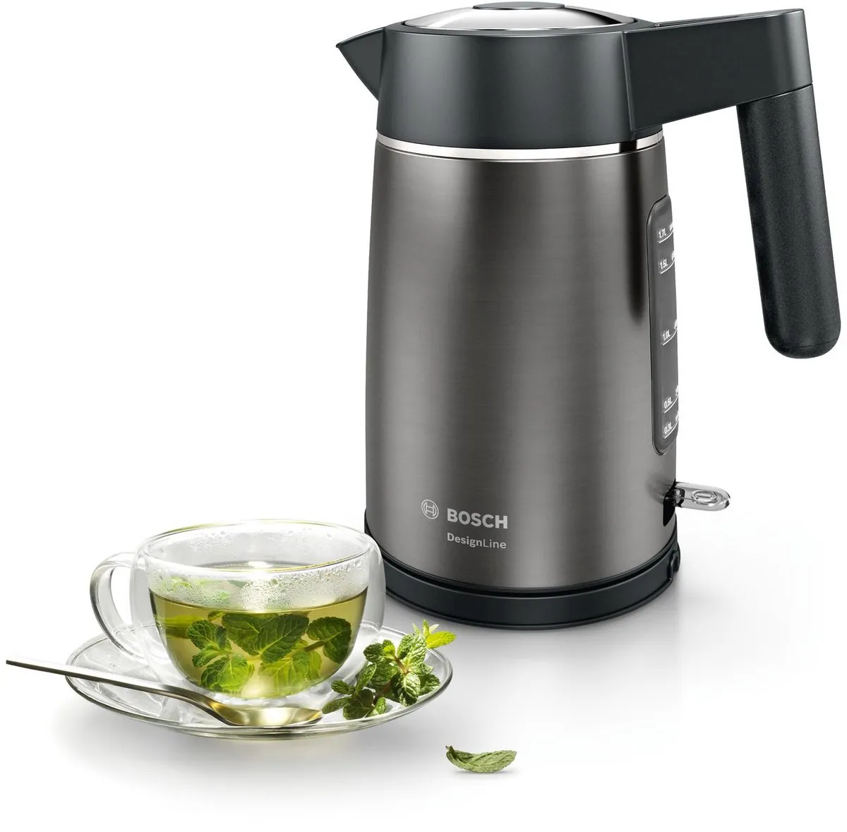 Bosch TWK5P475 DesignLine Waterkoker 2400W - 1.7L - Grijs - afbeelding 6 van 6