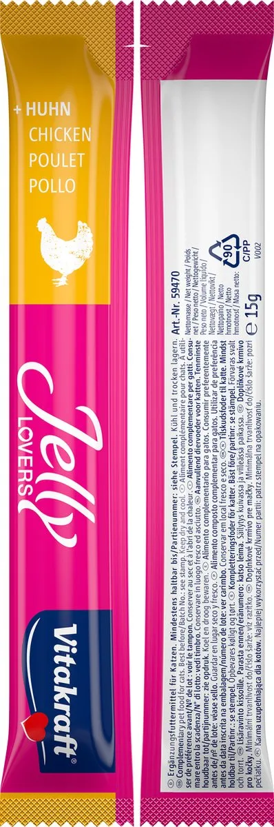 Vitakraft Jelly Lovers kip en kalkoen - 11x6 stuks (66 stuks) - 66x15 gram