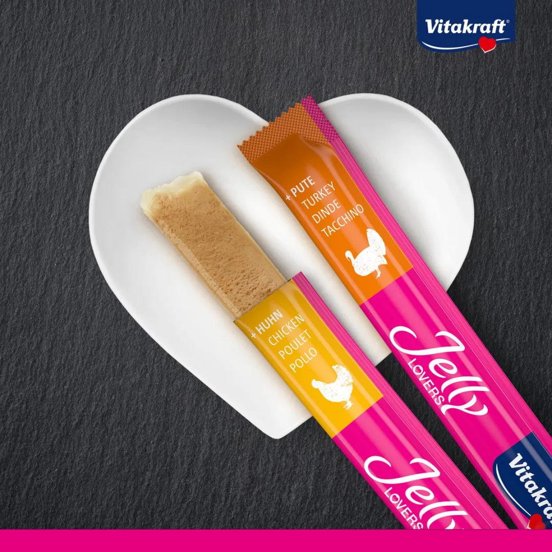 Vitakraft Jelly Lovers kip en kalkoen - 11x6 stuks (66 stuks) - 66x15 gram