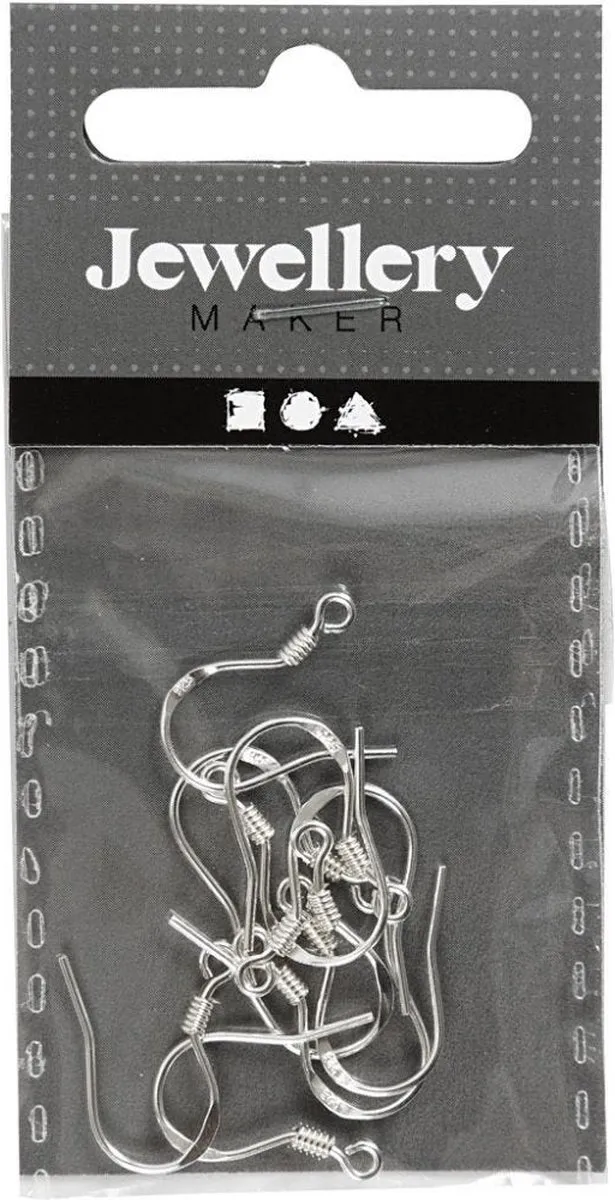 Creativ Company Franse Oorbelhaak 14mm - Sterling Zilver - 10 Stuks
