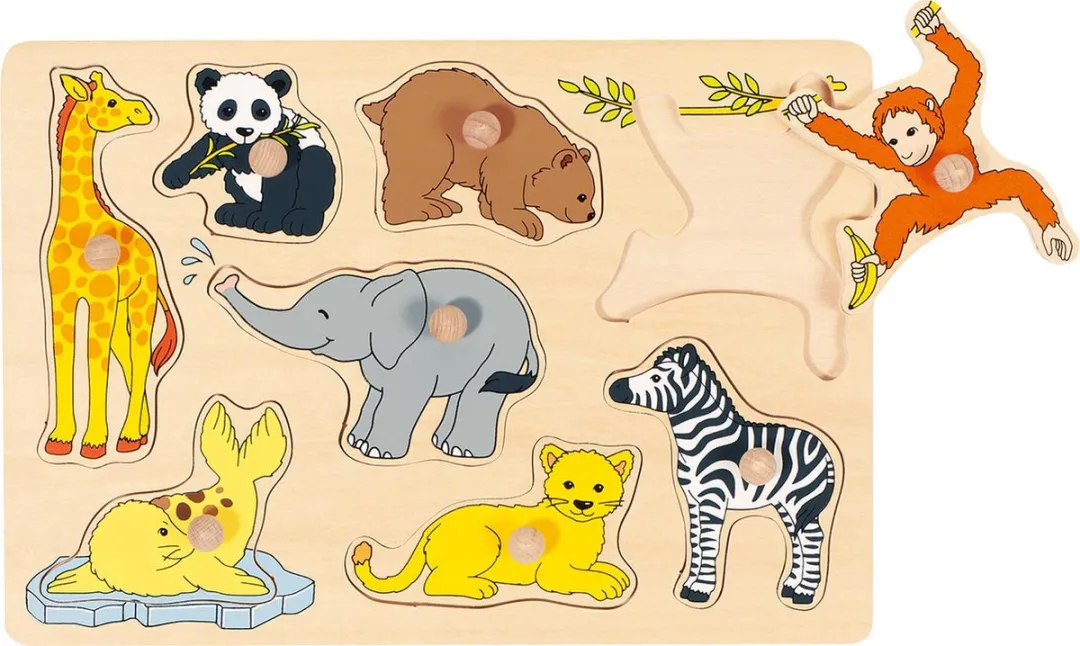 Goki Baby Animals Lift-Out Puzzle 8 Stuks