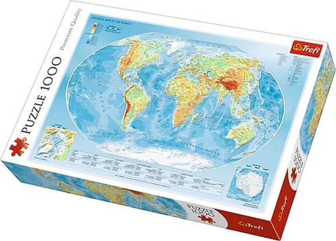 Trefl Wereldkaart Puzzel 1000 Stuks