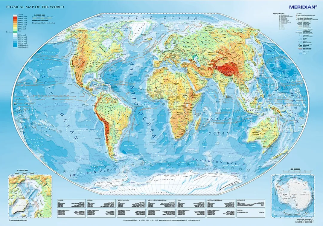 Trefl Wereldkaart Puzzel 1000 Stuks - Multicolor