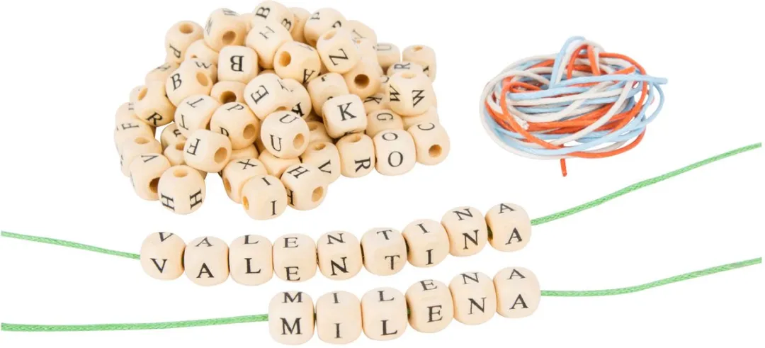 Small Foot Houten Letterkralen Armbandjes - 300 Stuks