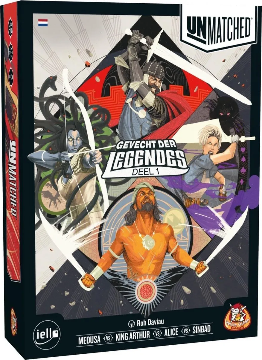 White Goblin Games Unmatched Gevecht der Legendes - Medusa/King Arthur/Alice/Sinbad - 2-4 spelers