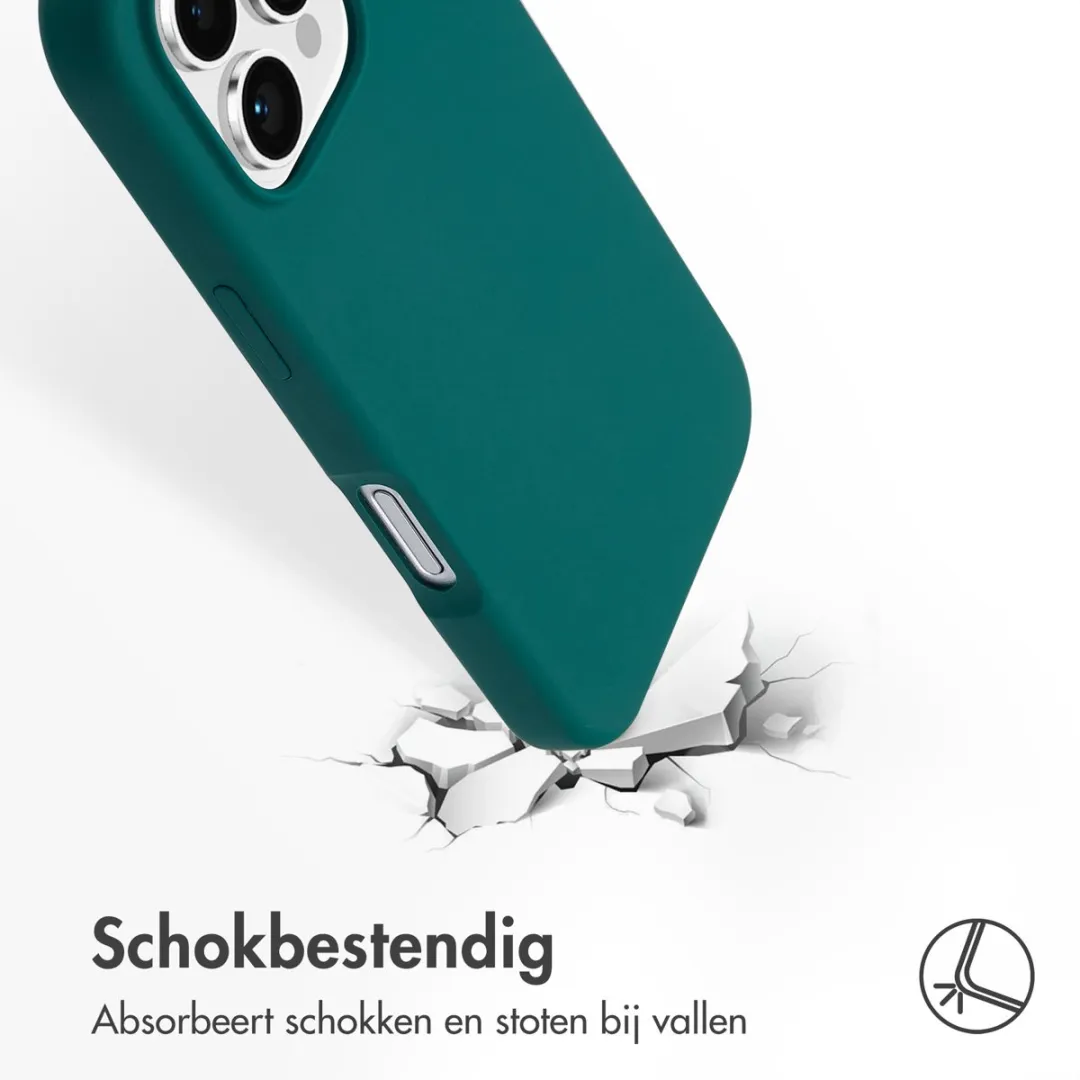Accezz iPhone 16 Pro Max Hoesje - Liquid Silicone - Smaragdgroen