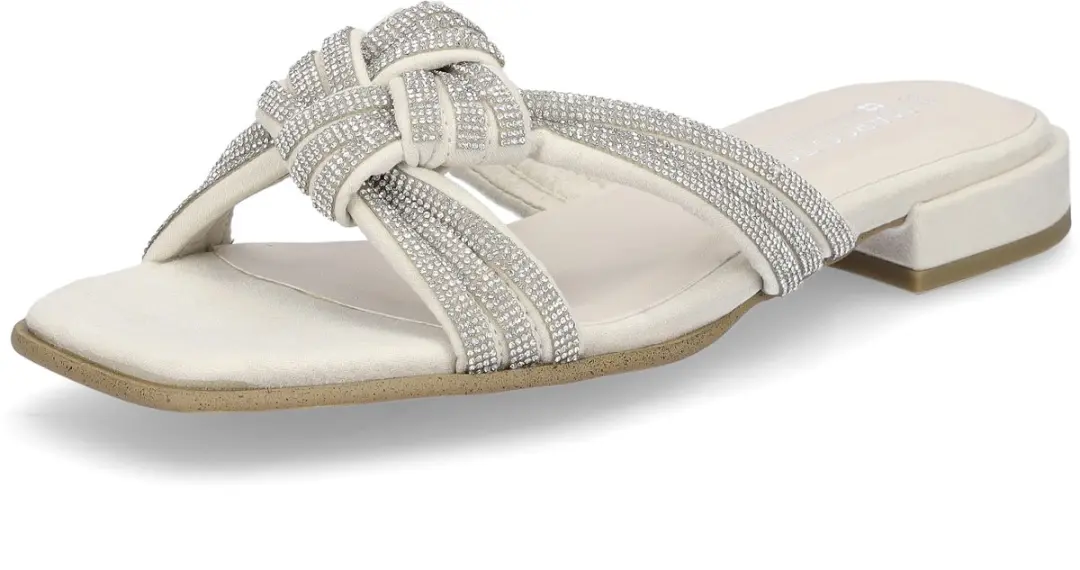 Marco Tozzi by GMK Damen Pantolette creme glitzer