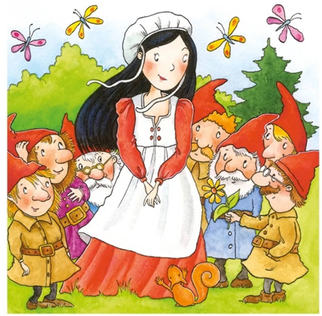 Goki Fairy Tale Cube Puzzle 9-delig - Rood/ Groen/ Bruin