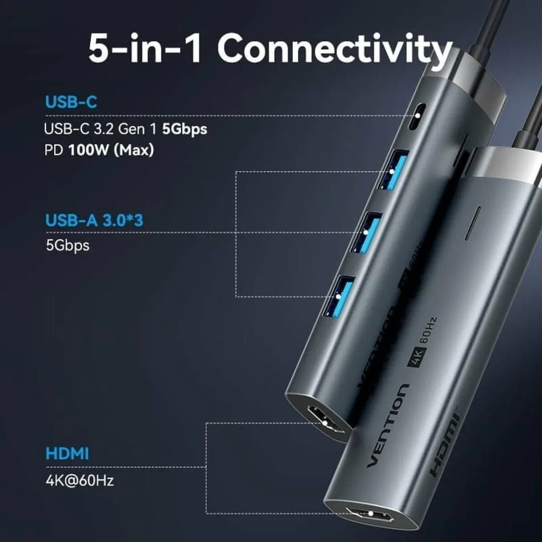 Vention TGMHB USB Hub - 1x HDMI