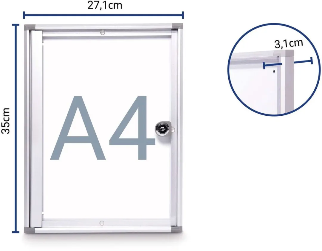 MAUL Extraslim Vitrine A4 - Zilver