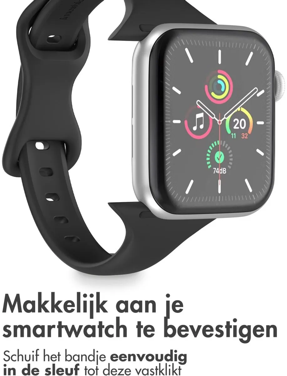 Imoshion Siliconen Bandje Apple Watch 44-49mm - Zwart