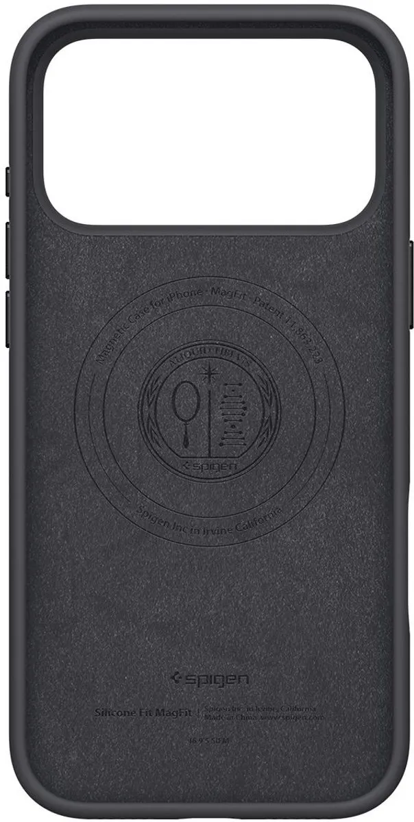 Spigen Silicone Fit MagSafe Hoesje iPhone 17 Pro Max - Zwart