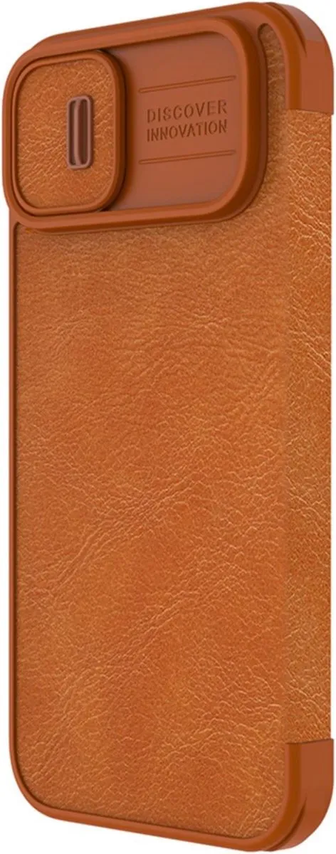 Nillkin Qin Pro Hoesje iPhone 14 Plus - Bruin - afbeelding 4 van 6
