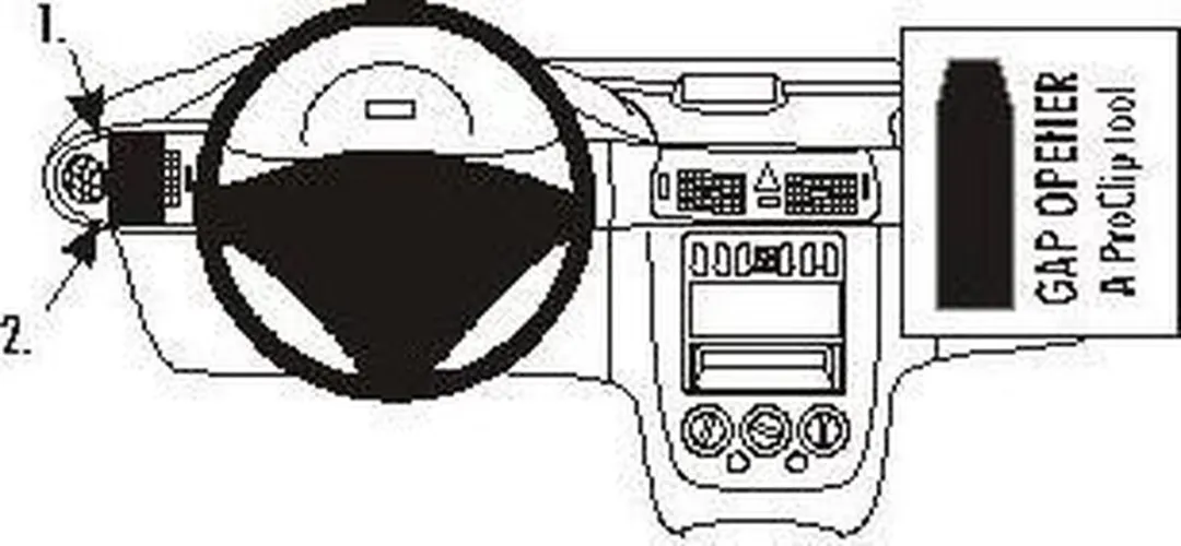 Brodit ProClip 803047 Telefoonhouder Mercedes Vaneo 2002-2006 - Zwart
