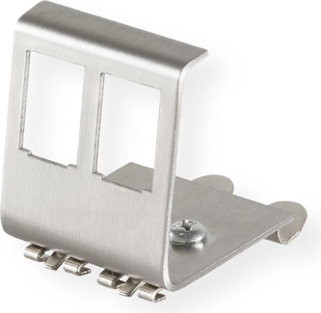 Value DIN-rail Adapter - 2 Keystones - Zilver