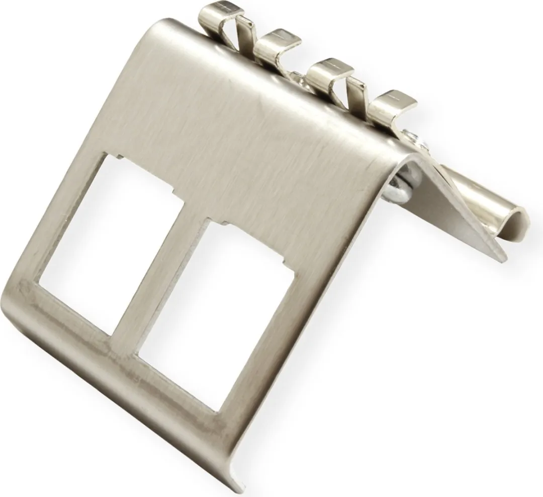 Value DIN-rail Adapter - 2 Keystones - Zilver