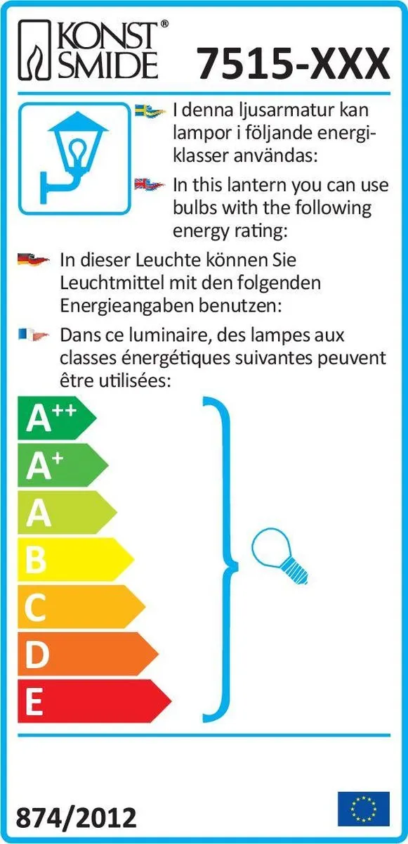 Konstsmide Modena Wandlamp 35W - 1 Lichtpunt - Buiten - Zilver