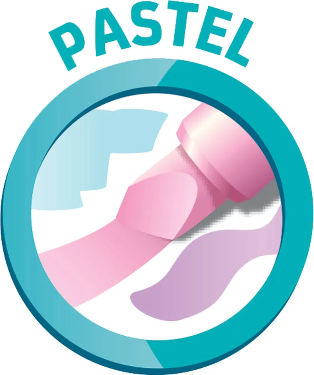 Maped Pastelkleurige Fluo Markers - 4 Stuks Assorti