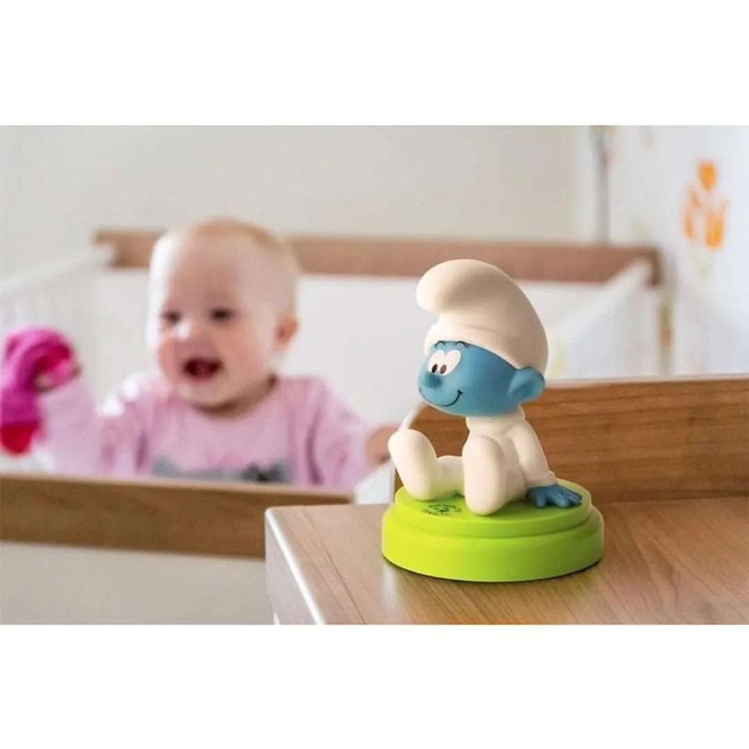 Ansmann Smurfen Baby Smurf Nachtlampje - Blauw/Groen/Wit - afbeelding 6 van 6