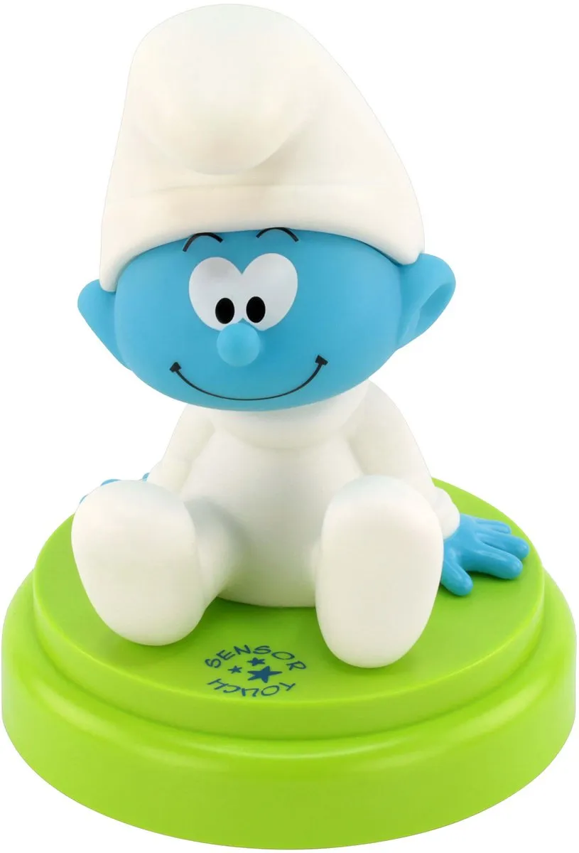 Ansmann Smurfen Baby Smurf Nachtlampje - Blauw/Groen/Wit