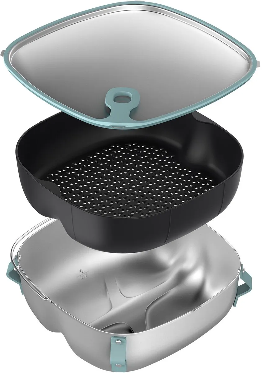 Philips HD9960/00 2-in-1 Stoom- en Wokset - Veelkleurig