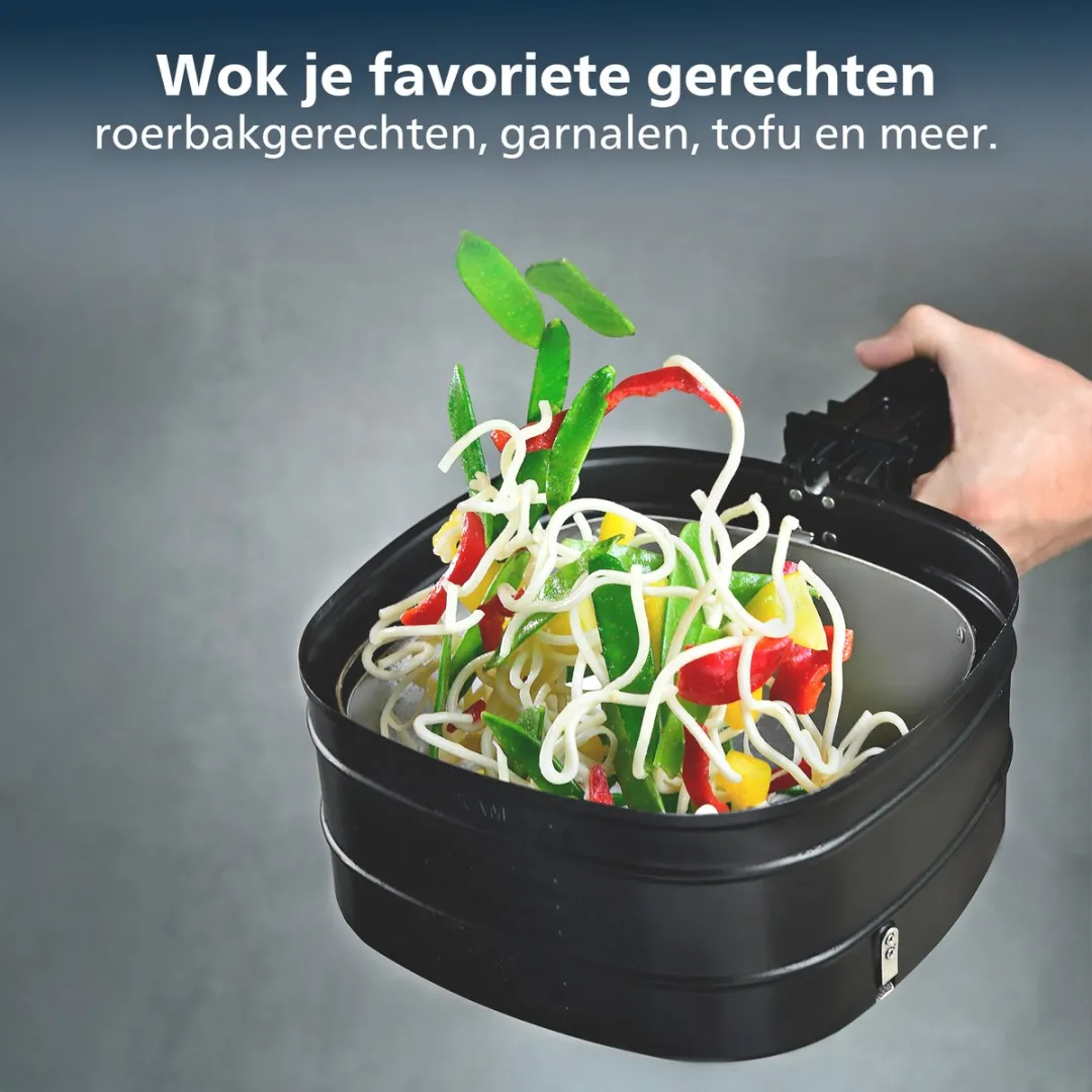 Philips HD9960/00 2-in-1 Stoom- en Wokset - Veelkleurig