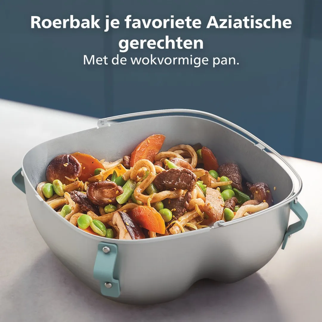 Philips HD9960/00 2-in-1 Stoom- en Wokset - Veelkleurig