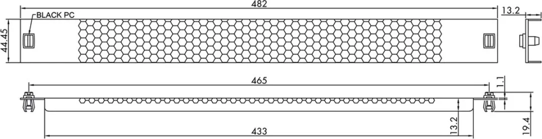 Value 19" Ventilatiepaneel 1 HE - Zwart - afbeelding 4 van 5