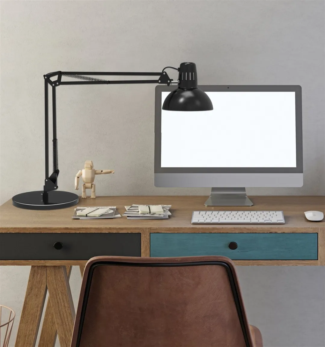 MAULstudy Bureaulamp - Metaal - Zwart - E27 Fitting - Kantelbare Arm - Tafellamp