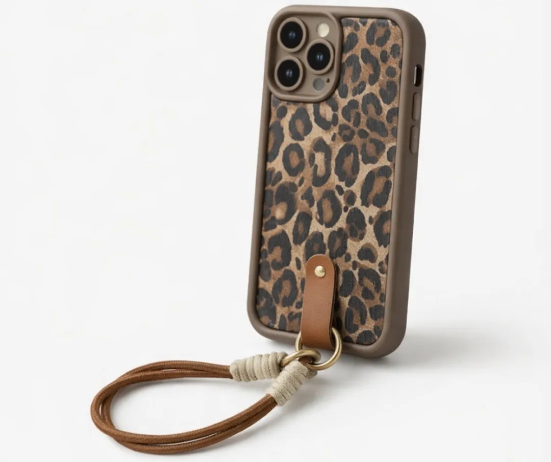NUVEX iPhone 14 Pro Hoesje Bruin Luipaard Print