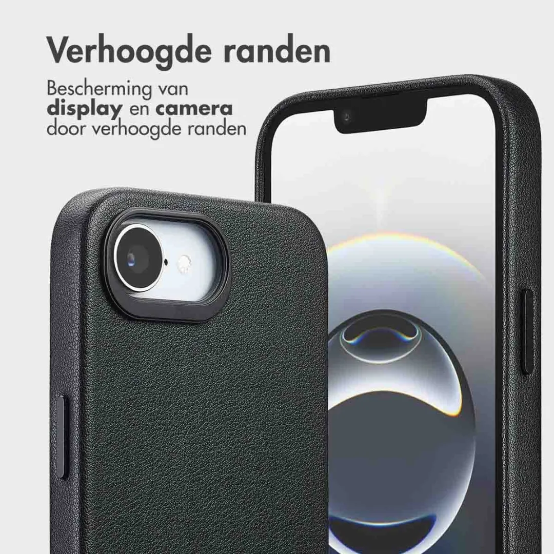 Accezz iPhone 16e Leather Bookcase Hoesje - 3 Pasjes - Zwart