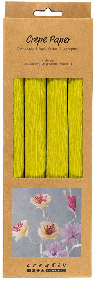 Creativ Company Crêpepapier Lichtgroen 4 vel