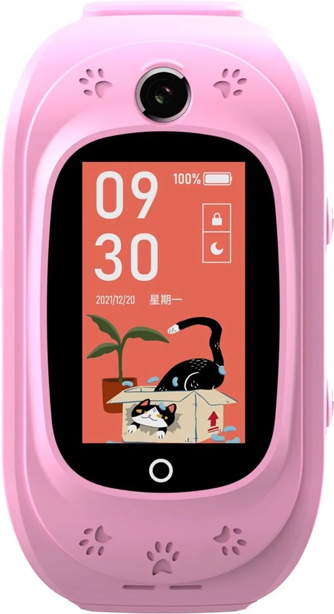 GPSHorlogeKids - GPS horloge kind - smartwatch kinderen - SMS - 4G videobellen - spatwaterdicht - SOS alarm - incl. SIM - TINY Roze