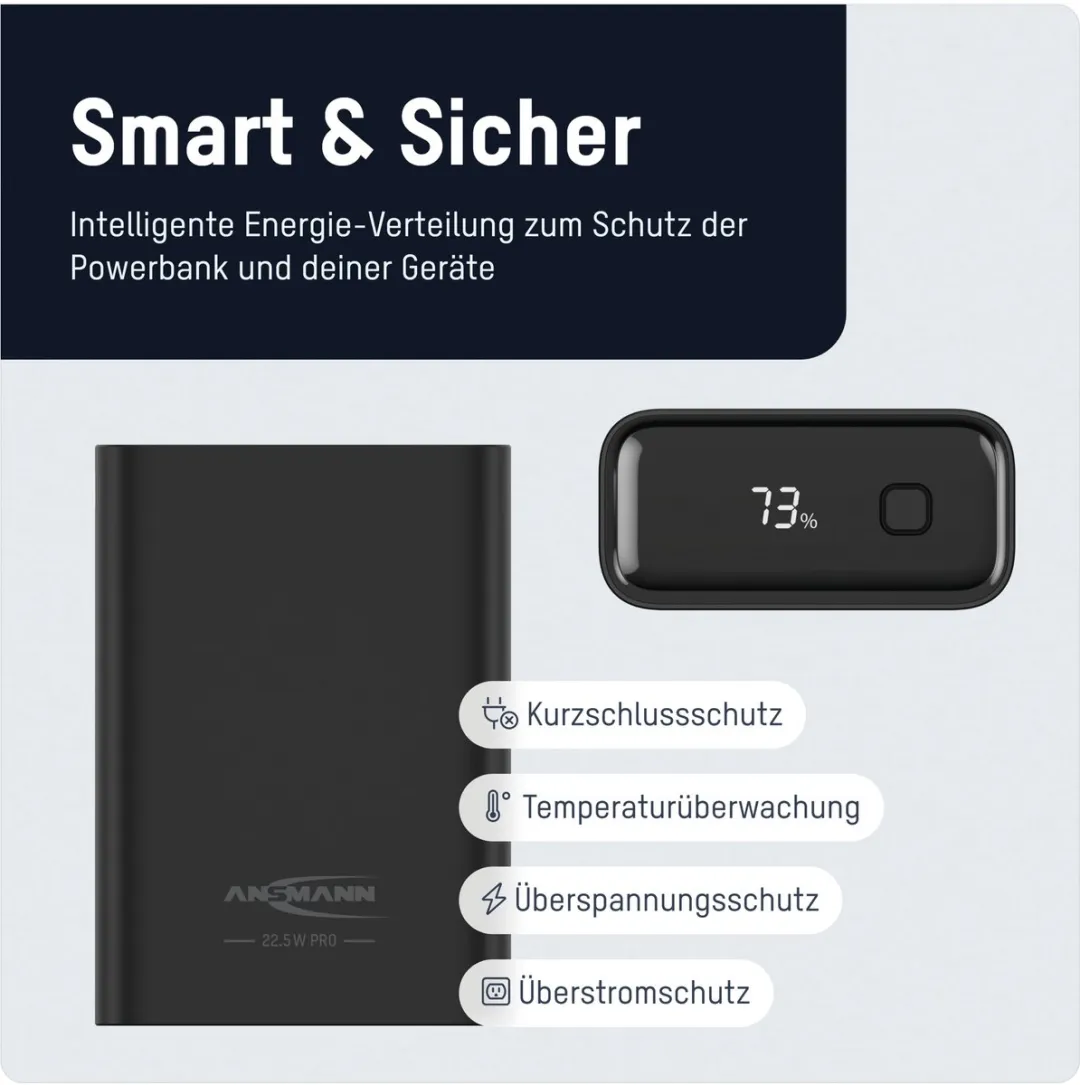 Ansmann PB222PD Powerbank 20000mAh - Zwart - afbeelding 6 van 6