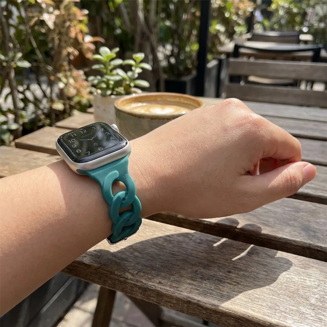 NUVEX Donkergroen Horlogebandje - Apple Watch 42/44/45/49mm