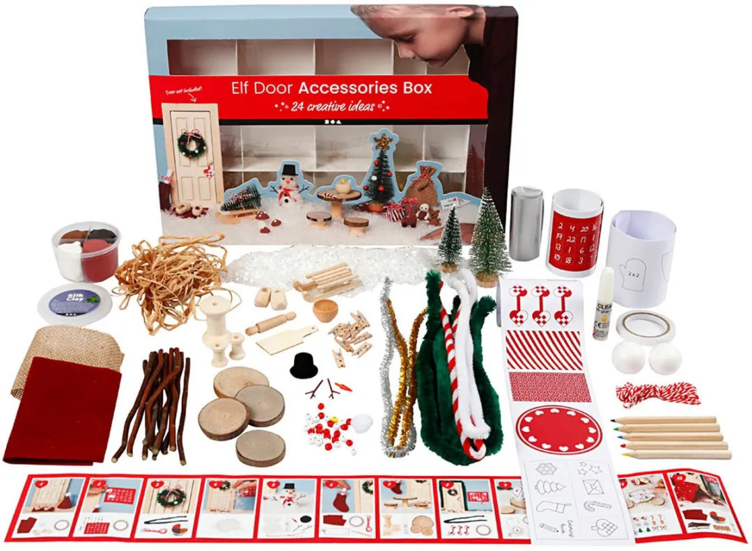 Creativ Company Kerstkabouter Accessoires Box - 24 Stuks