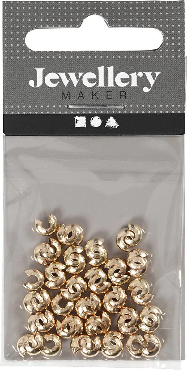 Creativ Company CC Metalen Hoes 5mm Verguld - 50 Stuks