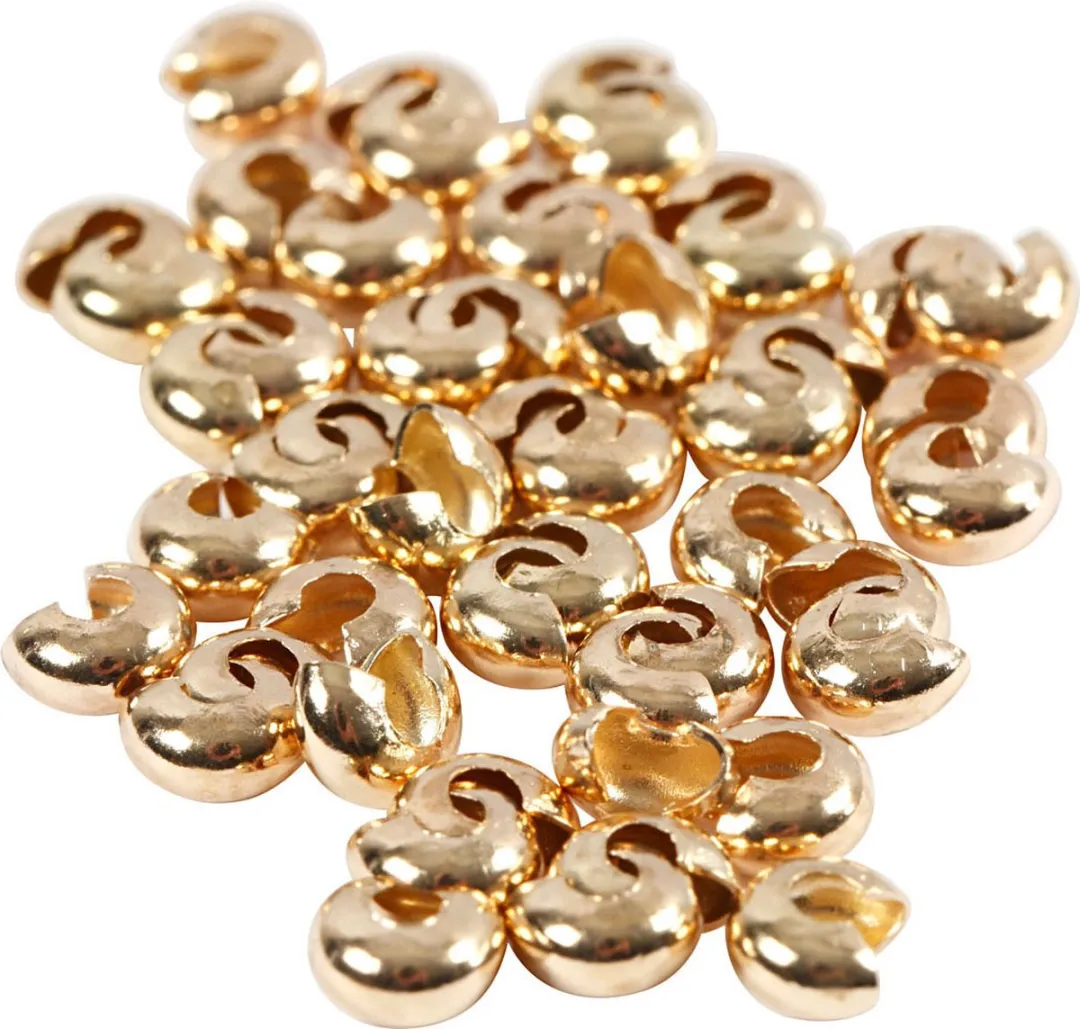 Creativ Company CC Metalen Hoes 5mm Verguld - 50 Stuks