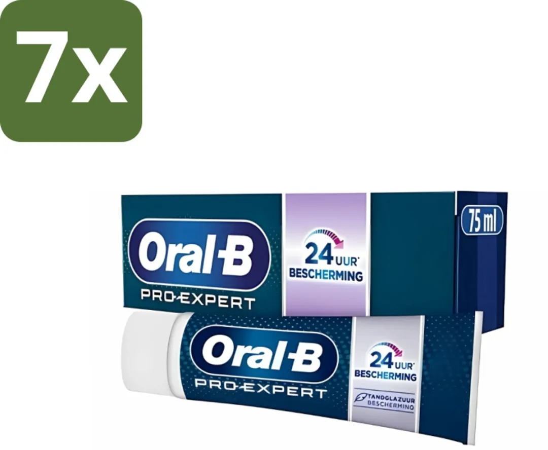 7 x Oral-B - Pro-Expert Sterk Glazuur - Tandpasta - Beschermt Glazuur - 75 ml - Tandpasta - Glazuur Beschermen - Glazuur Versterken - Tandplak Beschermen - Glazuur Erosie Voorkomen